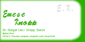 emese knopp business card